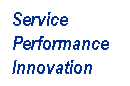 Text Box: Service
Performance
Innovation
